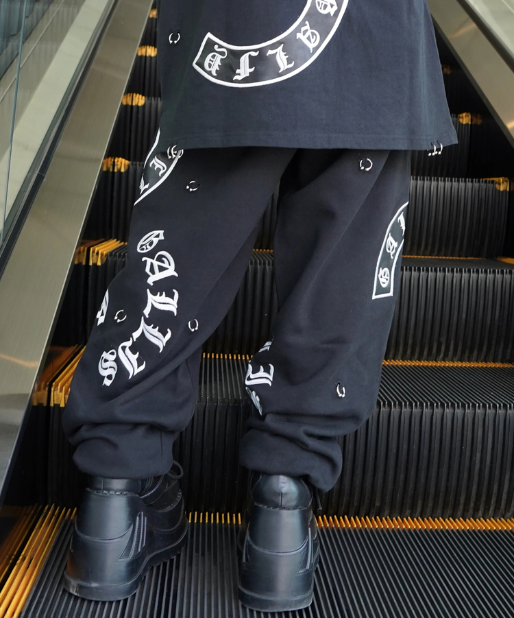 JACKROSE(ジャックローズ) |【GALFY×GALLIS ADDICTION】闇落ちピアススウェットパンツMENS)