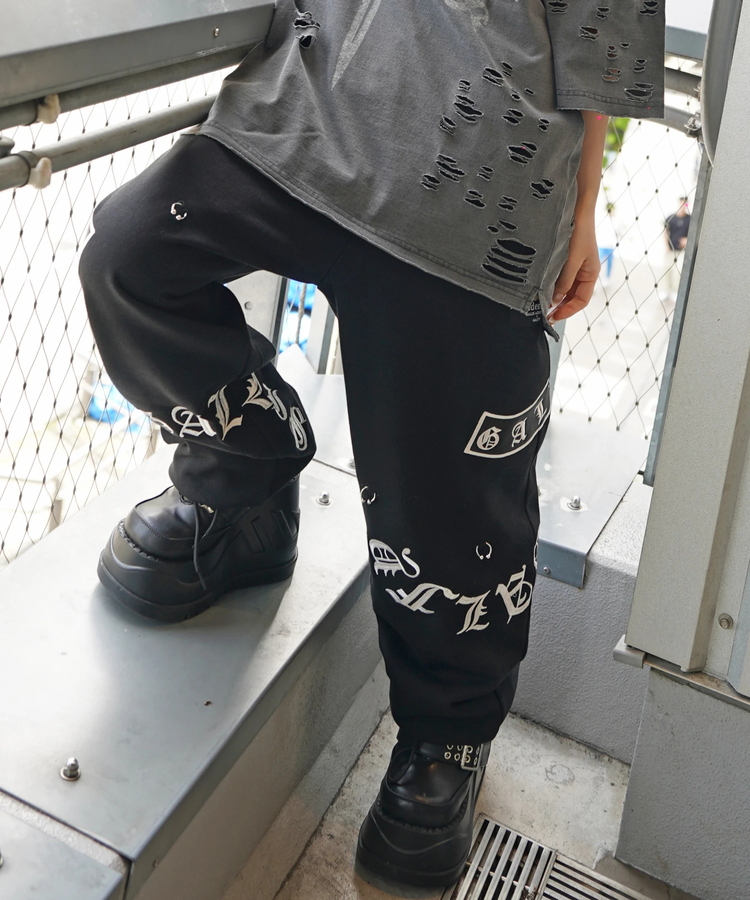 JACKROSE(ジャックローズ) |【GALFY×GALLIS ADDICTION】闇落ちピアススウェットパンツMENS)