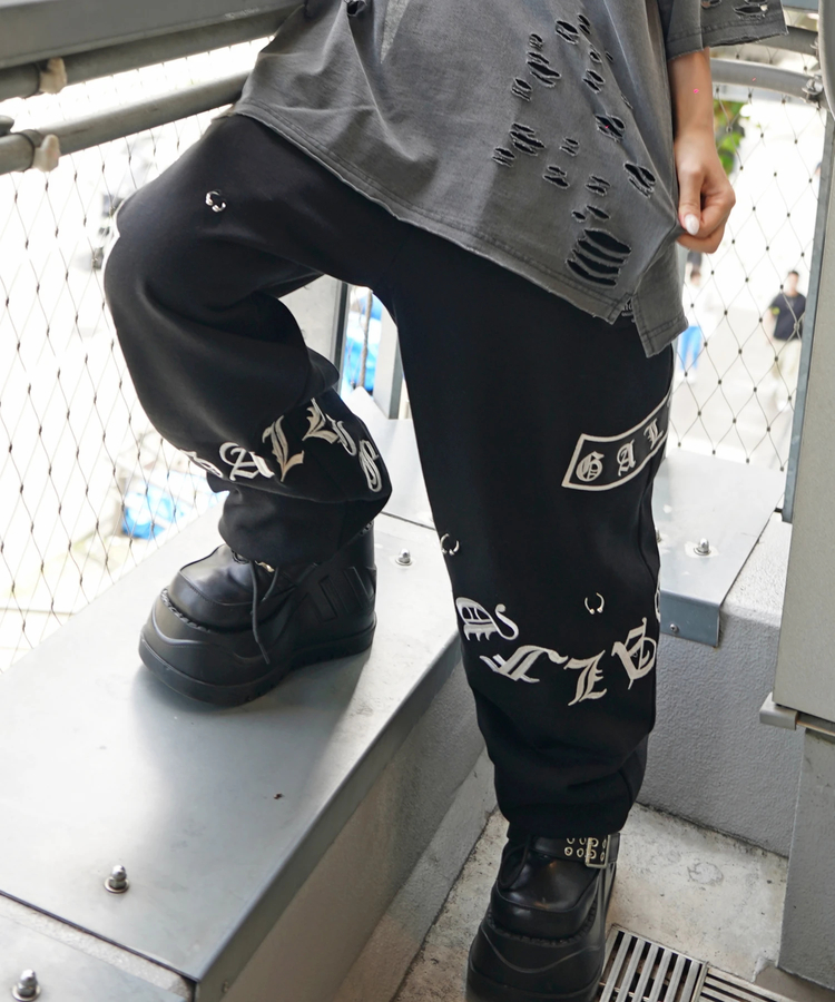 JACKROSE(ジャックローズ) |【GALFY×GALLIS ADDICTION】闇落ちピアススウェットパンツMENS)