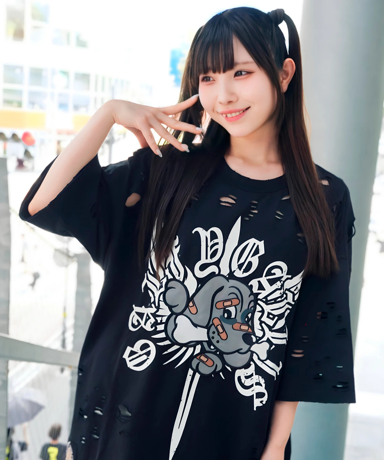 JACKROSE(ジャックローズ) |【GALFY×GALLIS ADDICTION】チー牛Tee SSMENS)