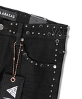 JACKROSE(ジャックローズ) |VALABASAS/ヴァラバサス “MITE”JET BLACK FLARE JEANS(MENS)