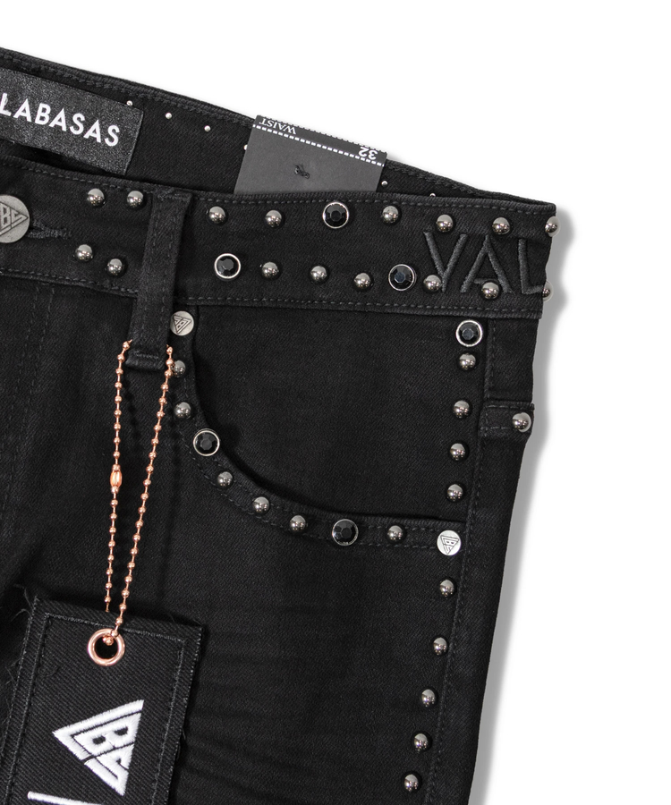 JACKROSE(ジャックローズ) |VALABASAS/ヴァラバサス “MITE”JET BLACK FLARE JEANS(MENS)
