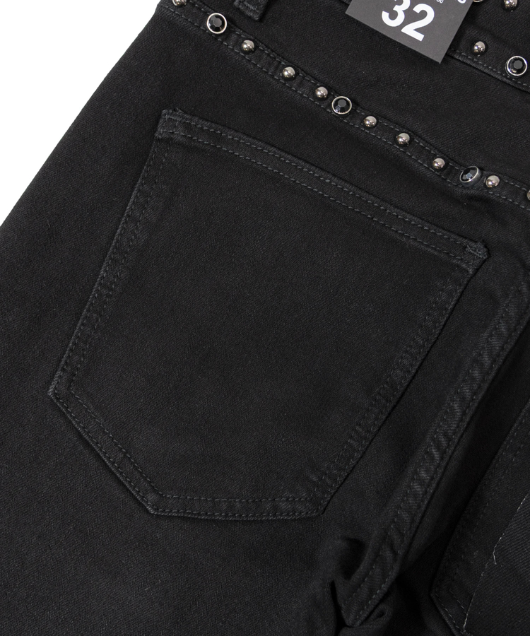 JACKROSE(ジャックローズ) |VALABASAS/ヴァラバサス “MITE”JET BLACK FLARE JEANS(MENS)