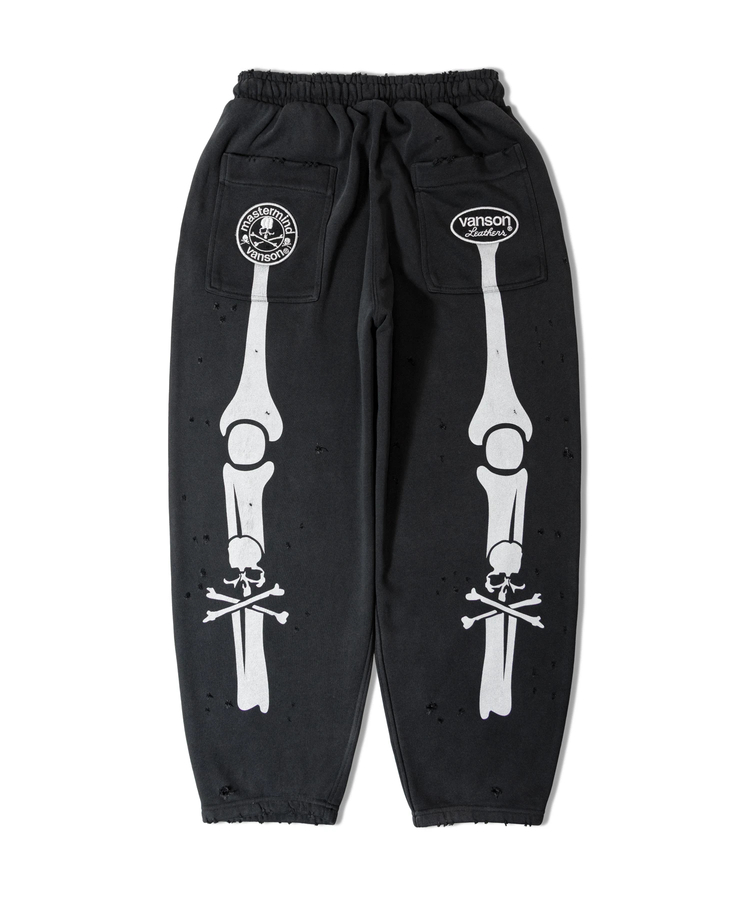 JACKROSE(ジャックローズ) |VANSON×MASTERMIND WORLD/バンソン×マスターマインドワールド ダメージ 裏毛ロングパンツ(MENS)