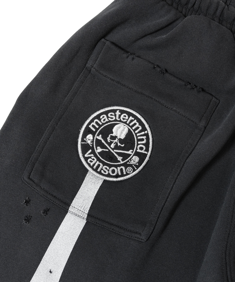 JACKROSE(ジャックローズ) |VANSON×MASTERMIND WORLD/バンソン×マスターマインドワールド ダメージ 裏毛ロングパンツ(MENS)