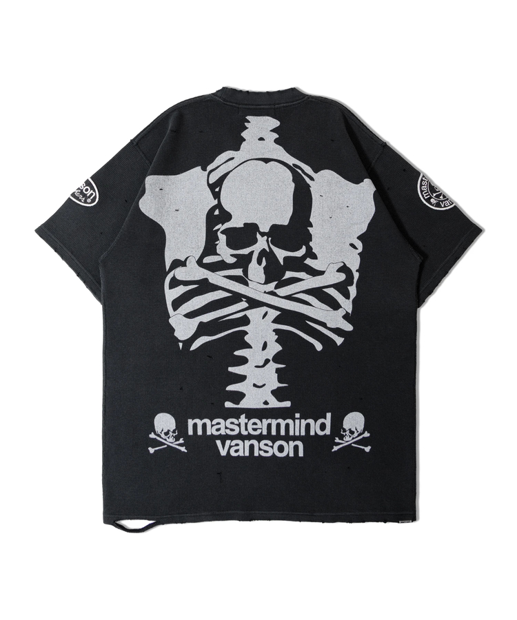 JACKROSE(ジャックローズ) |VANSON×MASTERMIND WORLD/バンソン×マスターマインドワールド ダメージ サーマルSSTEE REGULAR FIT(MENS)