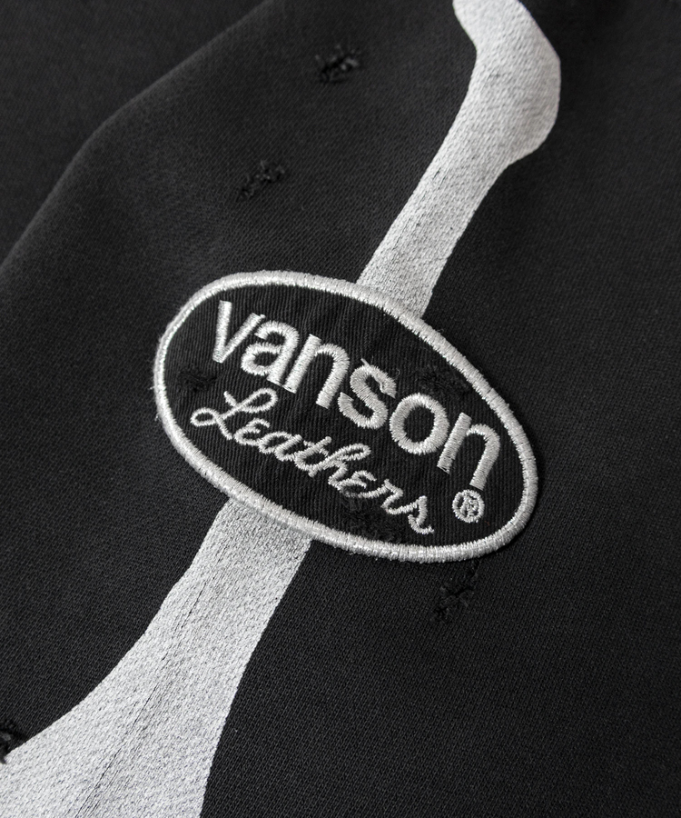 JACKROSE(ジャックローズ) |VANSON×MASTERMIND WORLD/バンソン×マスターマインドワールド ダメージ 裏毛クルーネック スウェット REGULAR FIT(MENS)