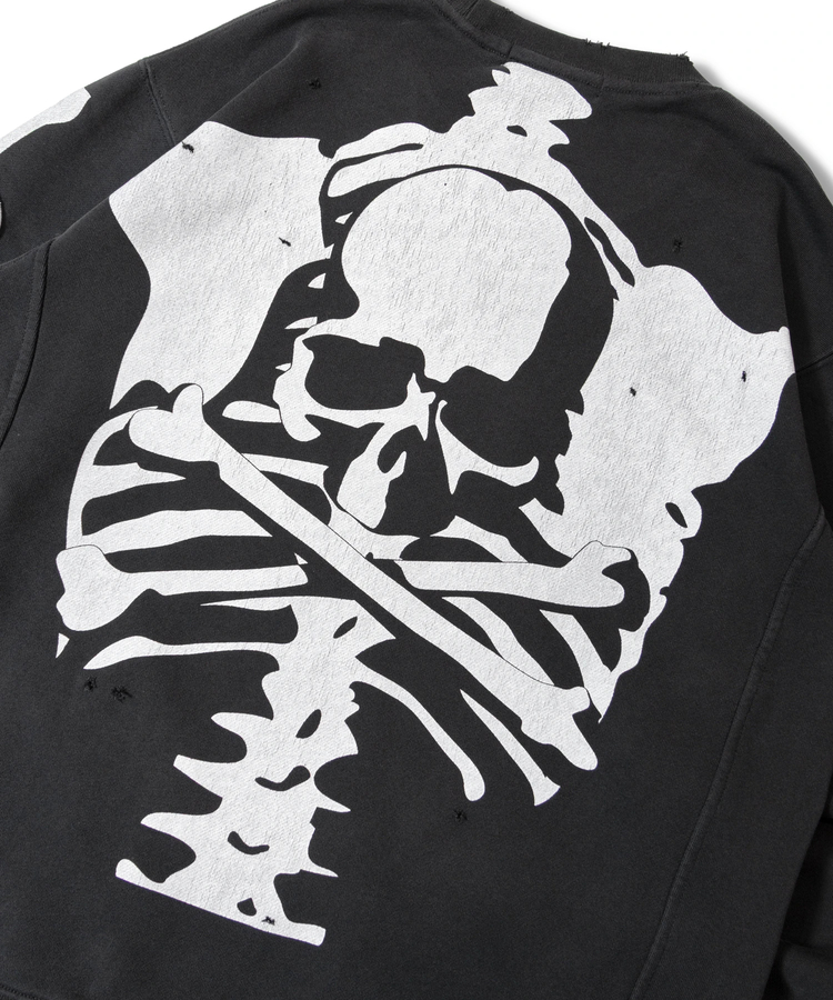 JACKROSE(ジャックローズ) |VANSON×MASTERMIND WORLD/バンソン×マスターマインドワールド ダメージ 裏毛クルーネック スウェット REGULAR FIT(MENS)