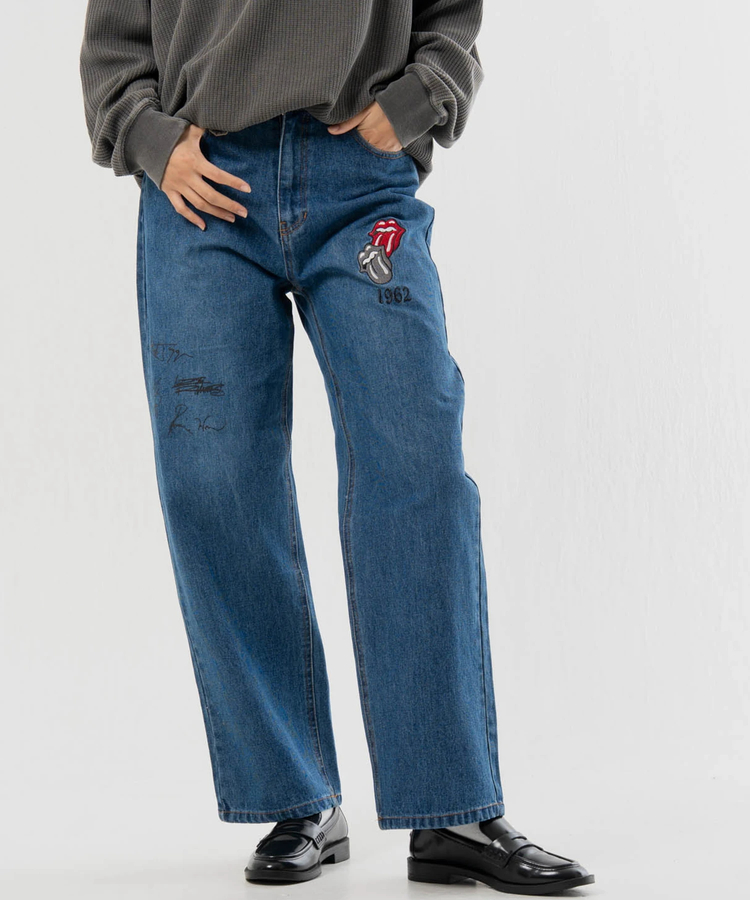 JACKROSE(ジャックローズ) |【The Rolling Stones×JACKROSE】 シグネチャー・ワッペン デニムパンツ(MENS)