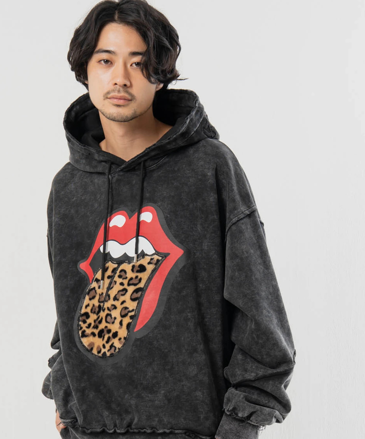 The Rolling Stones×JACKROSE】 シグネチャー ヒョウ柄 フード刺繍