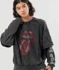 JACKROSE(ジャックローズ) |【The Rolling Stones×JACKROSE】 シグネチャー ラインストーン-レイヤード スウェット(MENS)