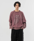 JACKROSE(ジャックローズ) |【The Rolling Stones×JACKROSE】 シグネチャー ラインストーン-レイヤード スウェット(MENS)