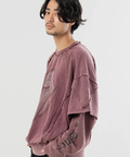 JACKROSE(ジャックローズ) |【The Rolling Stones×JACKROSE】 シグネチャー ラインストーン-レイヤード スウェット(MENS)