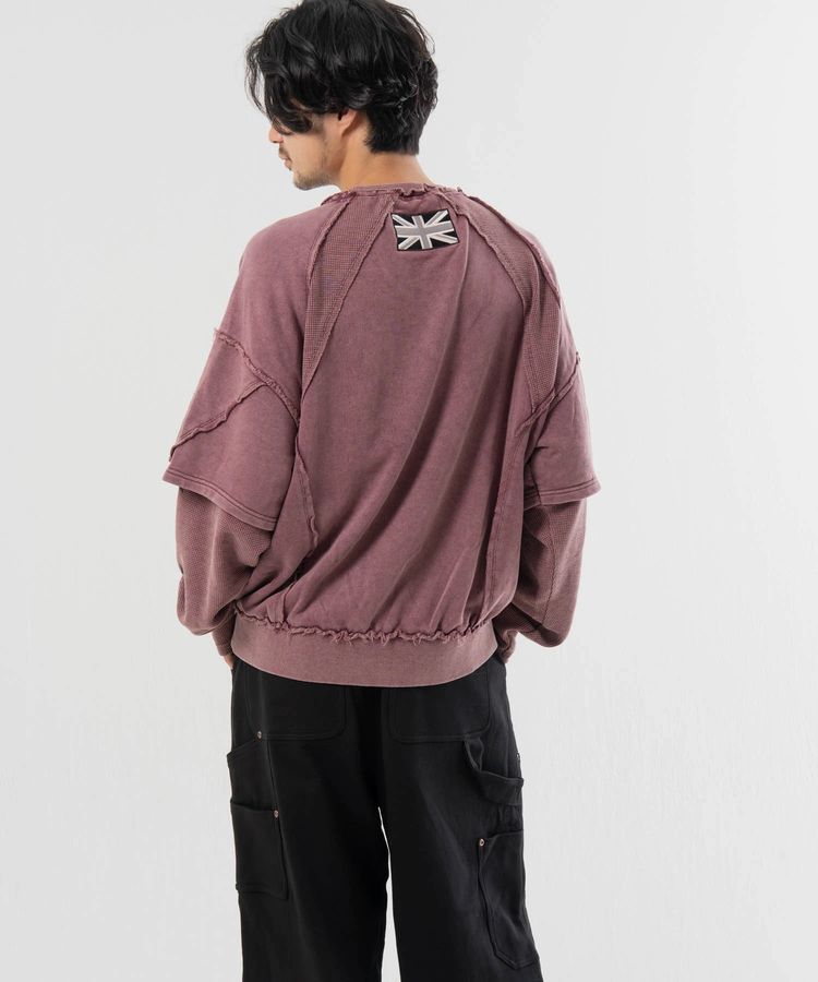 JACKROSE(ジャックローズ) |【The Rolling Stones×JACKROSE】 シグネチャー ラインストーン-レイヤード スウェット(MENS)