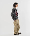 JACKROSE(ジャックローズ) |【The Rolling Stones×JACKROSE】 シグネチャー ラインストーン-レイヤード スウェット(MENS)