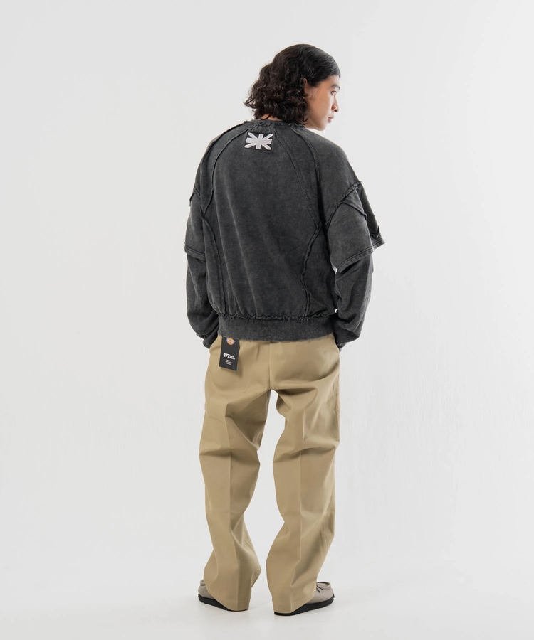 JACKROSE(ジャックローズ) |【The Rolling Stones×JACKROSE】 シグネチャー ラインストーン-レイヤード スウェット(MENS)