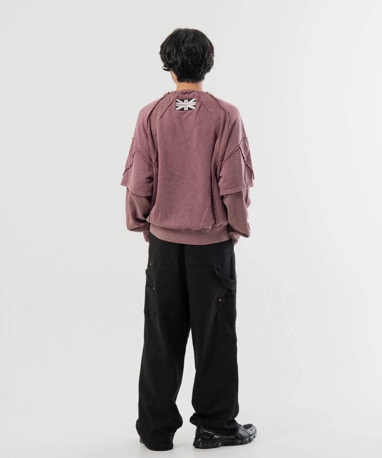 JACKROSE(ジャックローズ) |【The Rolling Stones×JACKROSE】 シグネチャー ラインストーン-レイヤード スウェット(MENS)