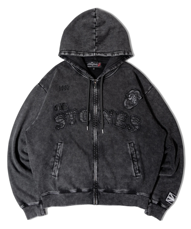 JACKROSE(ジャックローズ) |【The Rolling Stones×JACKROSE】 シグネチャー ロゴ&ラインストーン ZIPパーカー(MENS/WOMENS)