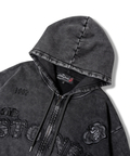 JACKROSE(ジャックローズ) |【The Rolling Stones×JACKROSE】 シグネチャー ロゴ&ラインストーン ZIPパーカー(MENS/WOMENS)