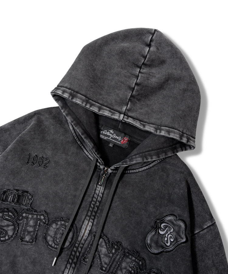 JACKROSE(ジャックローズ) |【The Rolling Stones×JACKROSE】 シグネチャー ロゴ&ラインストーン ZIPパーカー(MENS/WOMENS)