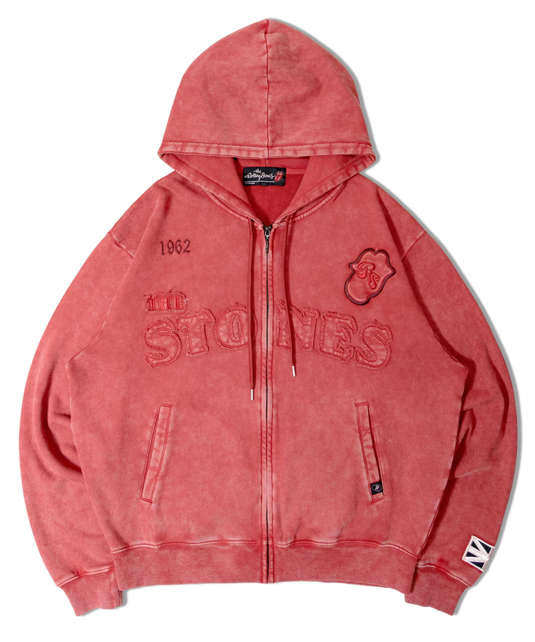 JACKROSE(ジャックローズ) |【The Rolling Stones×JACKROSE】 シグネチャー ロゴ&ラインストーン ZIPパーカー(MENS/WOMENS)