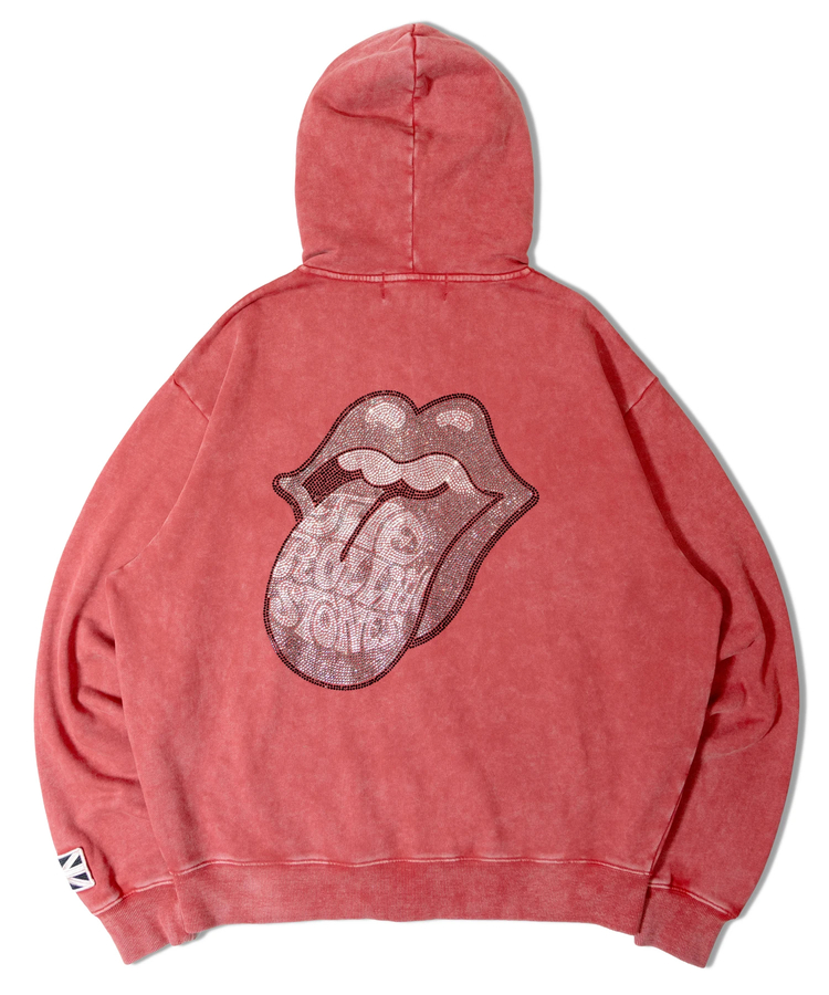 JACKROSE(ジャックローズ) |【The Rolling Stones×JACKROSE】 シグネチャー ロゴ&ラインストーン ZIPパーカー(MENS/WOMENS)