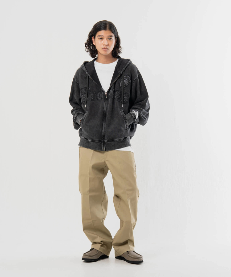 JACKROSE(ジャックローズ) |【The Rolling Stones×JACKROSE】 シグネチャー ロゴ&ラインストーン ZIPパーカー(MENS/WOMENS)