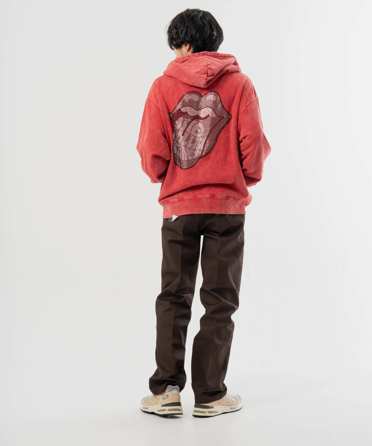 JACKROSE(ジャックローズ) |【The Rolling Stones×JACKROSE】 シグネチャー ロゴ&ラインストーン ZIPパーカー(MENS/WOMENS)