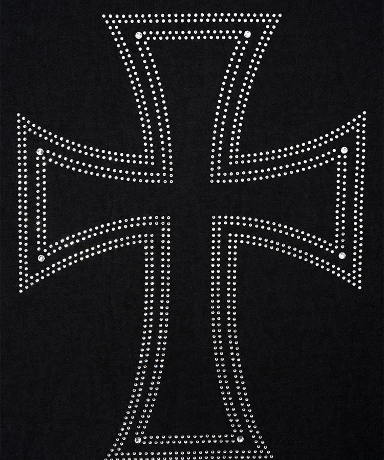 JACKROSE(ジャックローズ) |Unknown London/アンノウン ロンドン Outline Cross Rhinestone SS Tee(MENS)