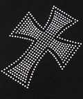 JACKROSE(ジャックローズ) |Unknown London/アンノウン ロンドン Black X Silver Allover Rhinestone Baggy Sweat Shorts(MENS)