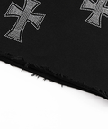 JACKROSE(ジャックローズ) |Unknown London/アンノウン ロンドン Black X Silver Allover Rhinestone Baggy Sweat Shorts(MENS)