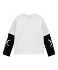 JACKROSE(ジャックローズ) |Unknown London/アンノウン ロンドン Cursive Rhinestone Layered Long Sleeve(MENS)
