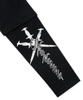 JACKROSE(ジャックローズ) |Unknown London/アンノウン ロンドン Cursive Rhinestone Layered Long Sleeve(MENS)