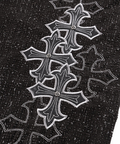 JACKROSE(ジャックローズ) |SUPPLIER/サプライヤー Multiple Cross Leather Patch Baggy Denim(MENS)