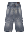 JACKROSE(ジャックローズ) |SUPPLIER/サプライヤー Multiple Cross Leather Patch Baggy Denim(MENS)