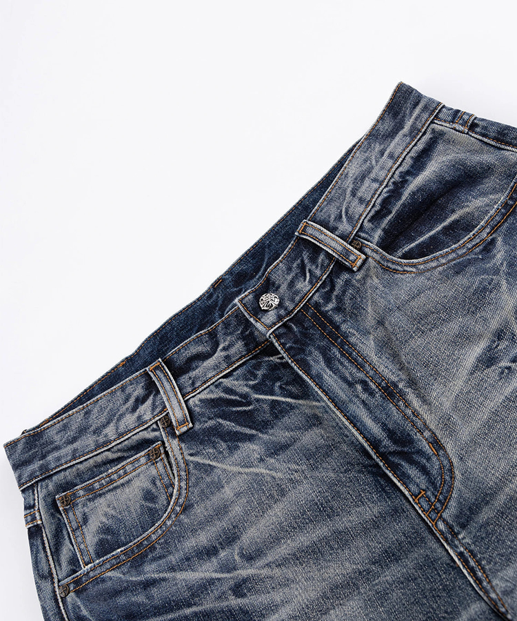 JACKROSE(ジャックローズ) |SUPPLIER/サプライヤー Multiple Cross Leather Patch Baggy Denim(MENS)