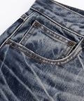 JACKROSE(ジャックローズ) |SUPPLIER/サプライヤー Multiple Cross Leather Patch Baggy Denim(MENS)