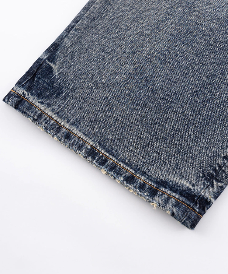 JACKROSE(ジャックローズ) |SUPPLIER/サプライヤー Multiple Cross Leather Patch Baggy Denim(MENS)