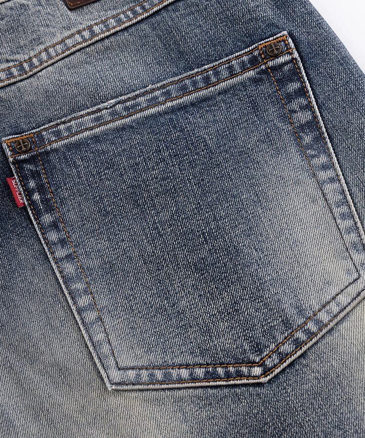 JACKROSE(ジャックローズ) |SUPPLIER/サプライヤー Multiple Cross Leather Patch Baggy Denim(MENS)