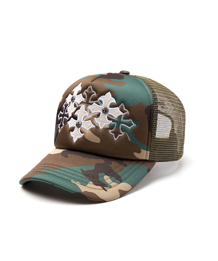 JACKROSE(ジャックローズ) |SUPPLIER/サプライヤー Multiple Cross Leather Patch Mesh Cap