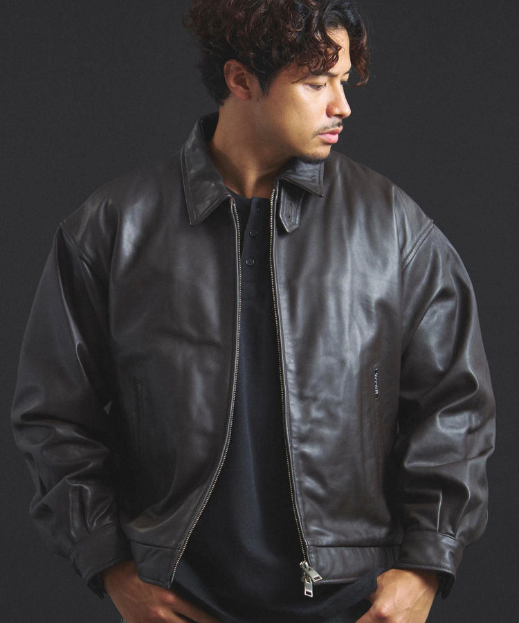 SKOOKUM×JACKROSE】 LAMB LEATHER ZIP JACKET(MENS)｜ファッション通販