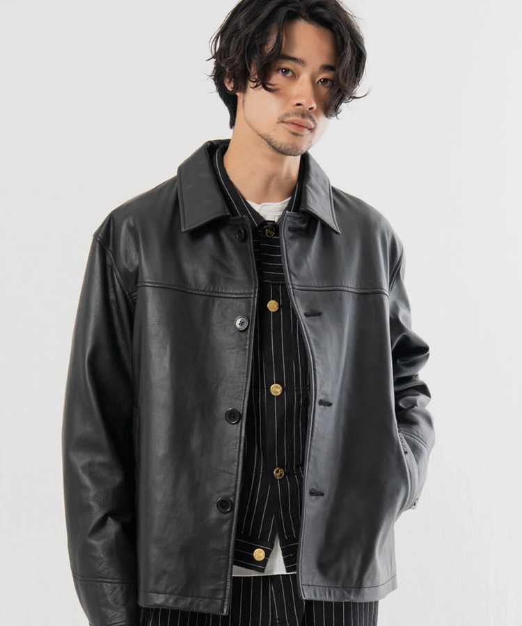 JACKROSE(ジャックローズ) |【SKOOKUM×JACKROSE】 LAMB LEATHER CAR COAT(MENS)
