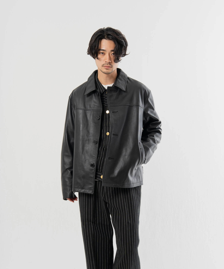 JACKROSE(ジャックローズ) |【SKOOKUM×JACKROSE】 LAMB LEATHER CAR COAT(MENS)