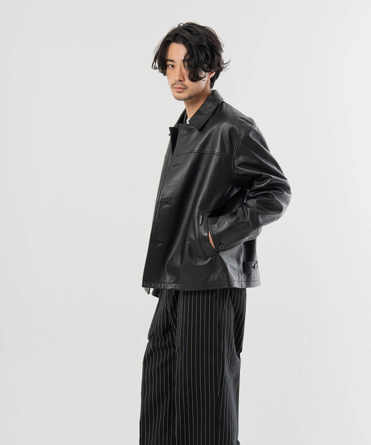 JACKROSE(ジャックローズ) |【SKOOKUM×JACKROSE】 LAMB LEATHER CAR COAT(MENS)