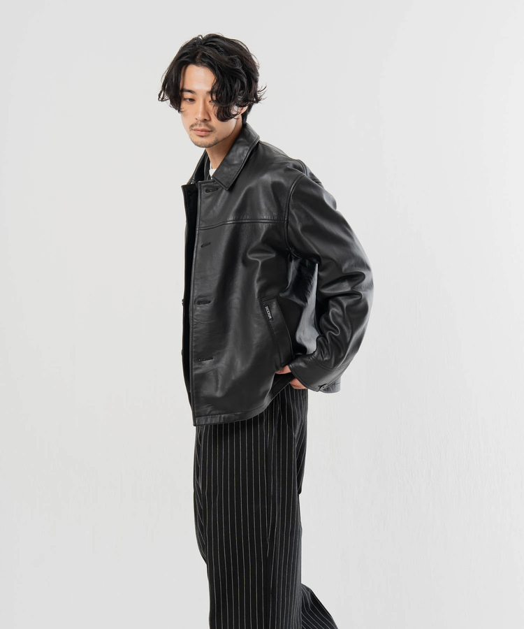 JACKROSE(ジャックローズ) |【SKOOKUM×JACKROSE】 LAMB LEATHER CAR COAT(MENS)