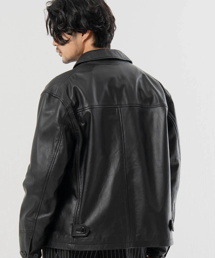 JACKROSE(ジャックローズ) |【SKOOKUM×JACKROSE】 LAMB LEATHER CAR COAT(MENS)