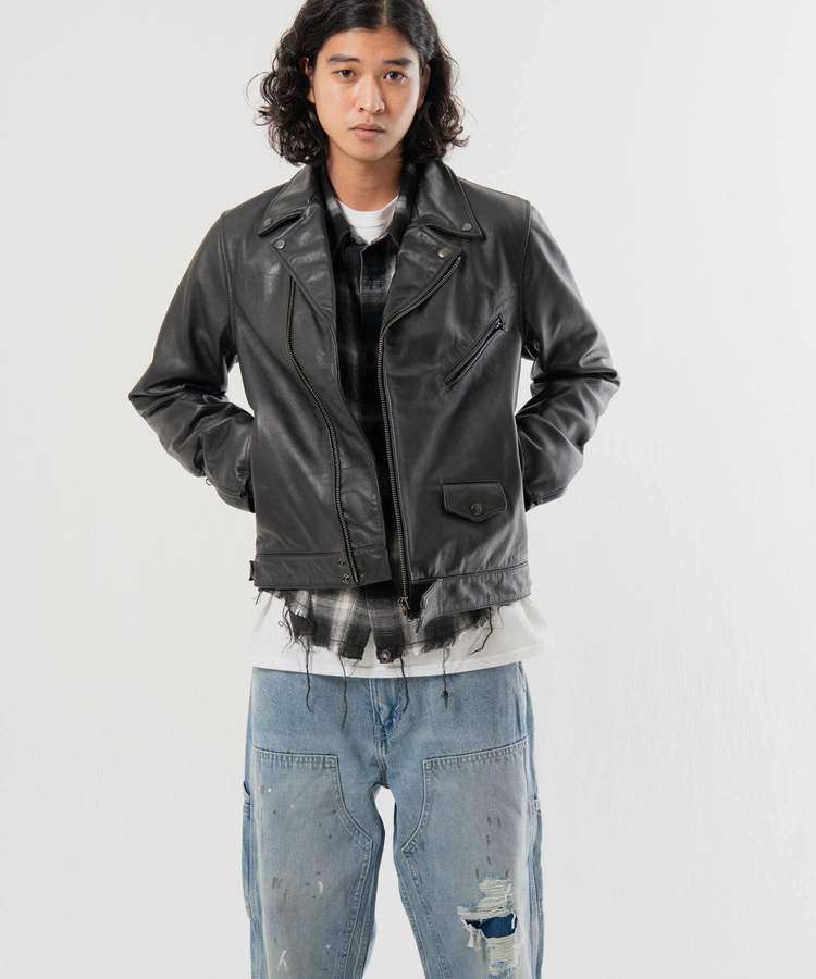 JACKROSE(ジャックローズ) |JE-BUFFARO CALF サイクロン ダブル ライダース(MENS)