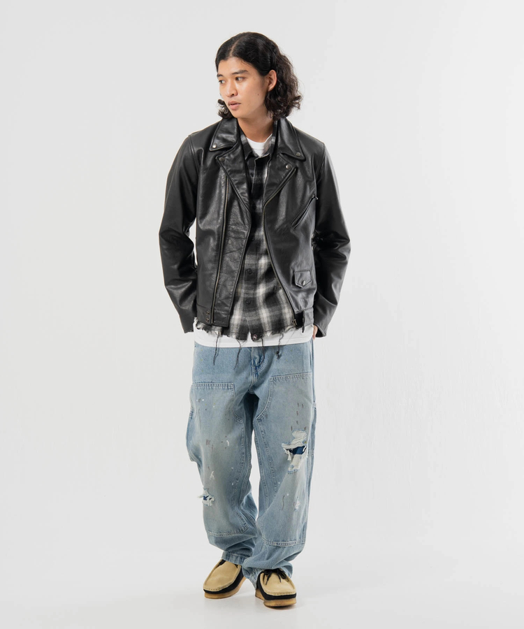 JACKROSE(ジャックローズ) |JE-BUFFARO CALF サイクロン ダブル ライダース(MENS)