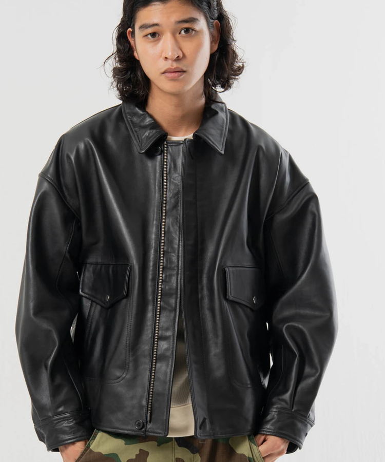 JACKROSE(ジャックローズ) |【SKOOKUM×JACKROSE】 BUFFARO CALF フライト ZIP ブルゾン(MENS)