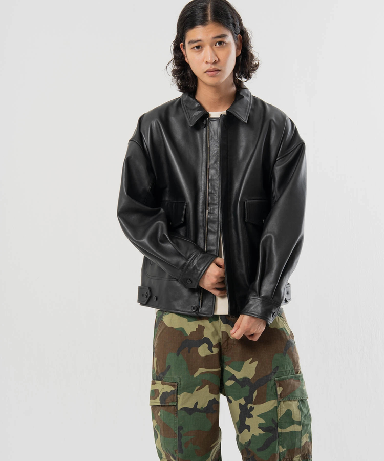 JACKROSE(ジャックローズ) |【SKOOKUM×JACKROSE】 BUFFARO CALF フライト ZIP ブルゾン(MENS)